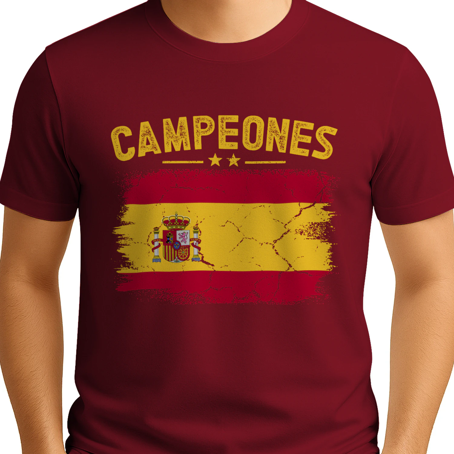 Camiseta CAMPEONES España 2026 – Diseño Vintage con Bandera Española