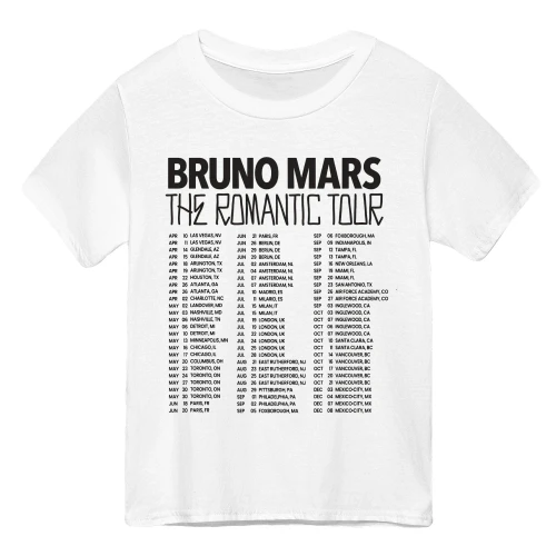 Bruno Mars The Romantic Tour 2026 T-shirt 16