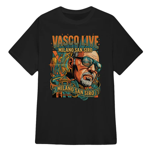 Vasco Rossi Merch Milano San Siro Live Concerto Retro Poster
