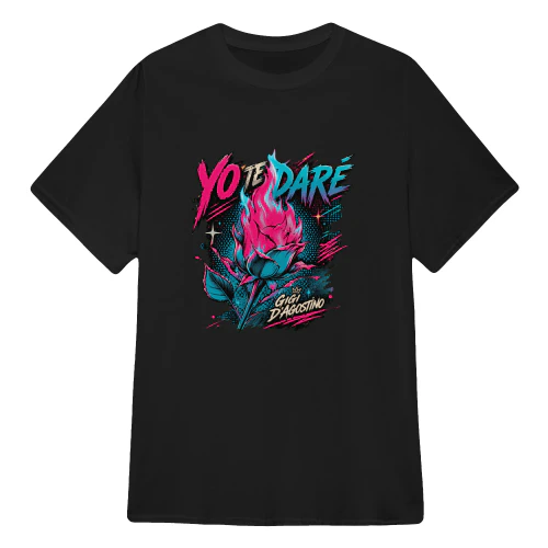Gigi D'Agostino Merch Yo Te Daré Neon Rose Artwork