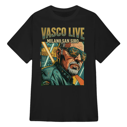 Vasco Rossi Merch Milano San Siro Live Cyberpunk Art
