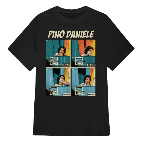 Pino Daniele Merch Routine Mattutina Fumetto Vintage