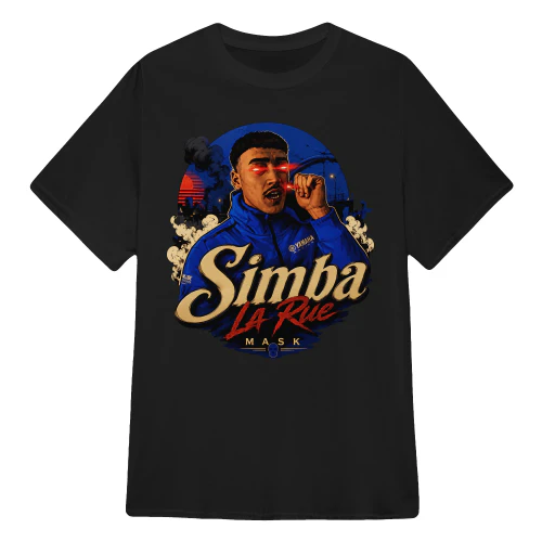 Simba La Rue Merch Mask Red Eyes Graphic Art