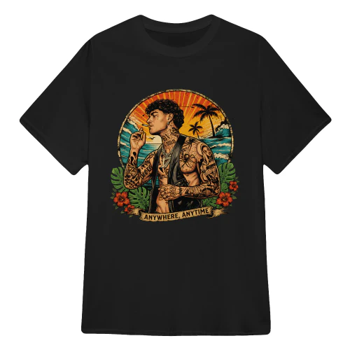 Tony Effe Merch Anywhere Anytime Tropical Vintage Art