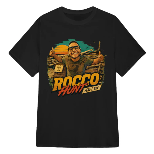 Rocco Hunt Merch Vene E Vvà Illustrazione Retrò