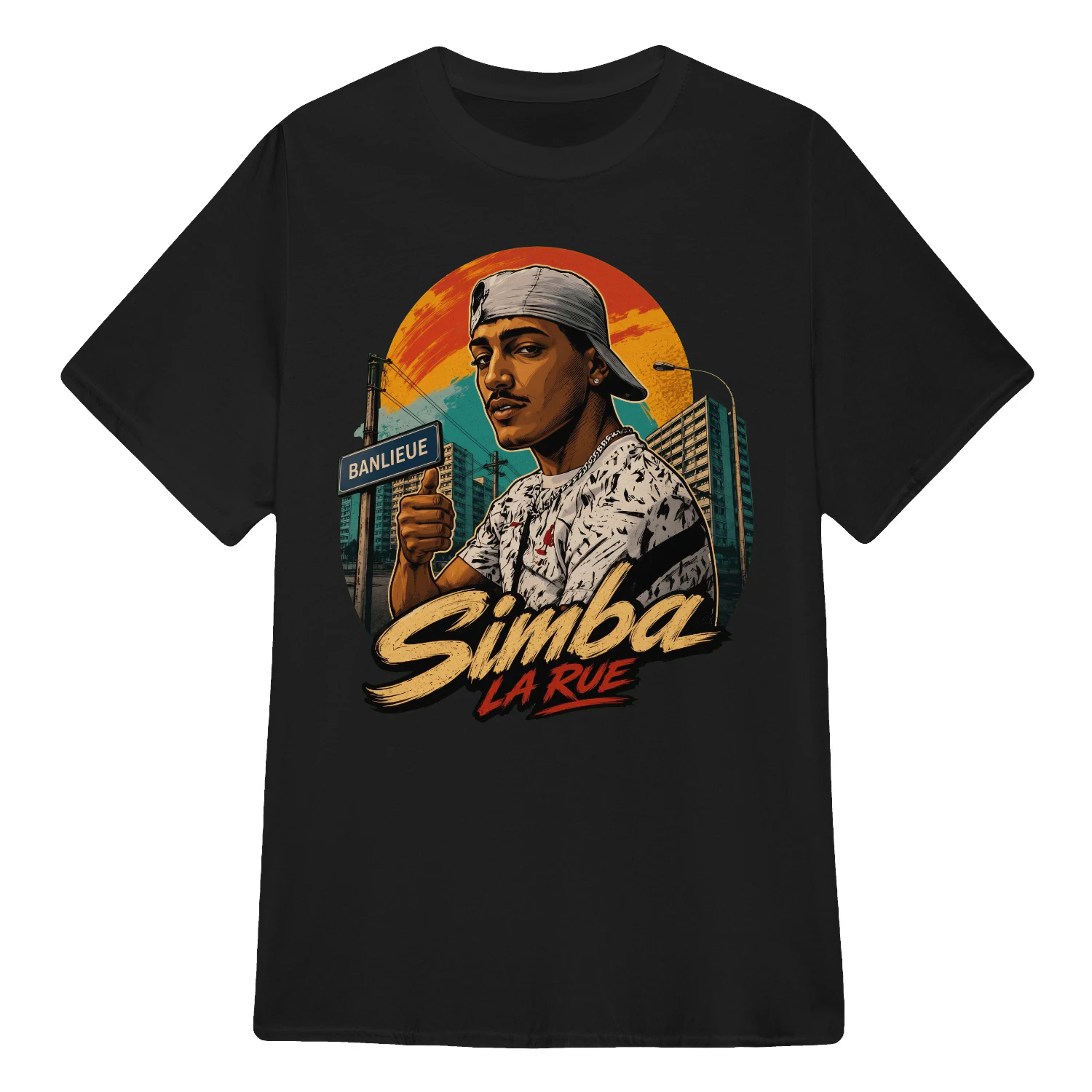 Simba La Rue Merch Banlieue GTA Comic Noir Art