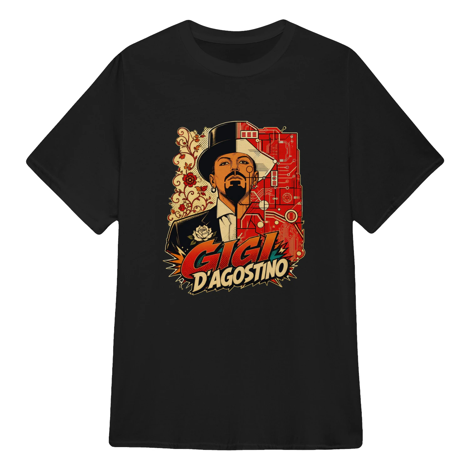 Gigi D'Agostino Merch Ieri E Oggi Dual Cyberpunk Portrait