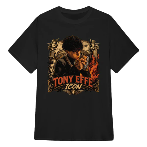 Tony Effe Merch Icon Colosseo Flames Artwork