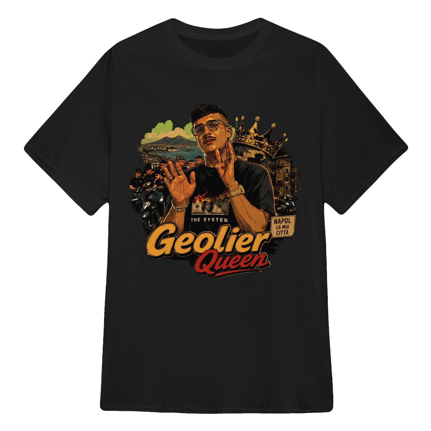 Geolier Merch Napoli Queen Street Art