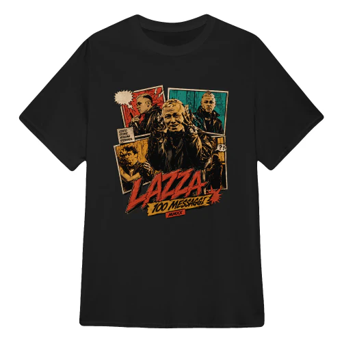 Lazza Merch 100 Messaggi Vintage Comic Art