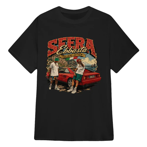 Sfera Ebbasta Merch Italiano Anthem Vintage Graphic