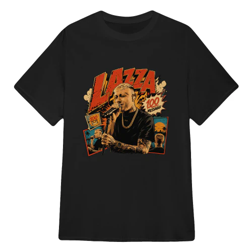 Lazza Merch 100 Messaggi Vintage Comic