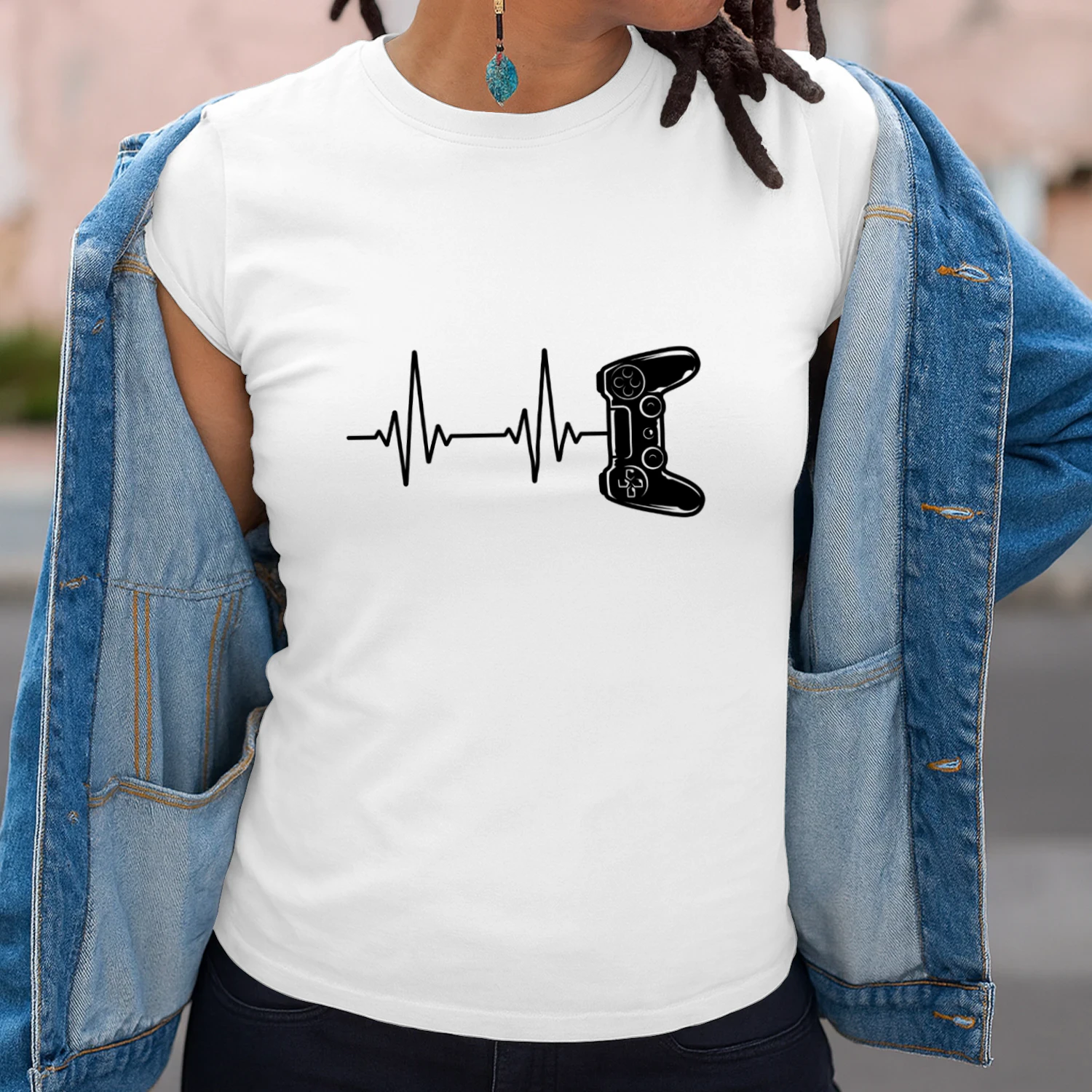 Gaming Controller Heartbeat Lifeline T-Shirt