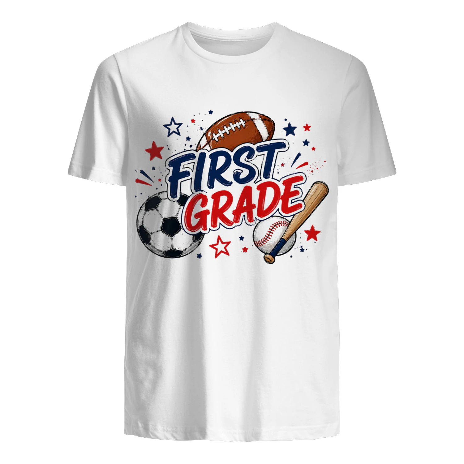 First Grade All Star Sports Back to School T-Shirt