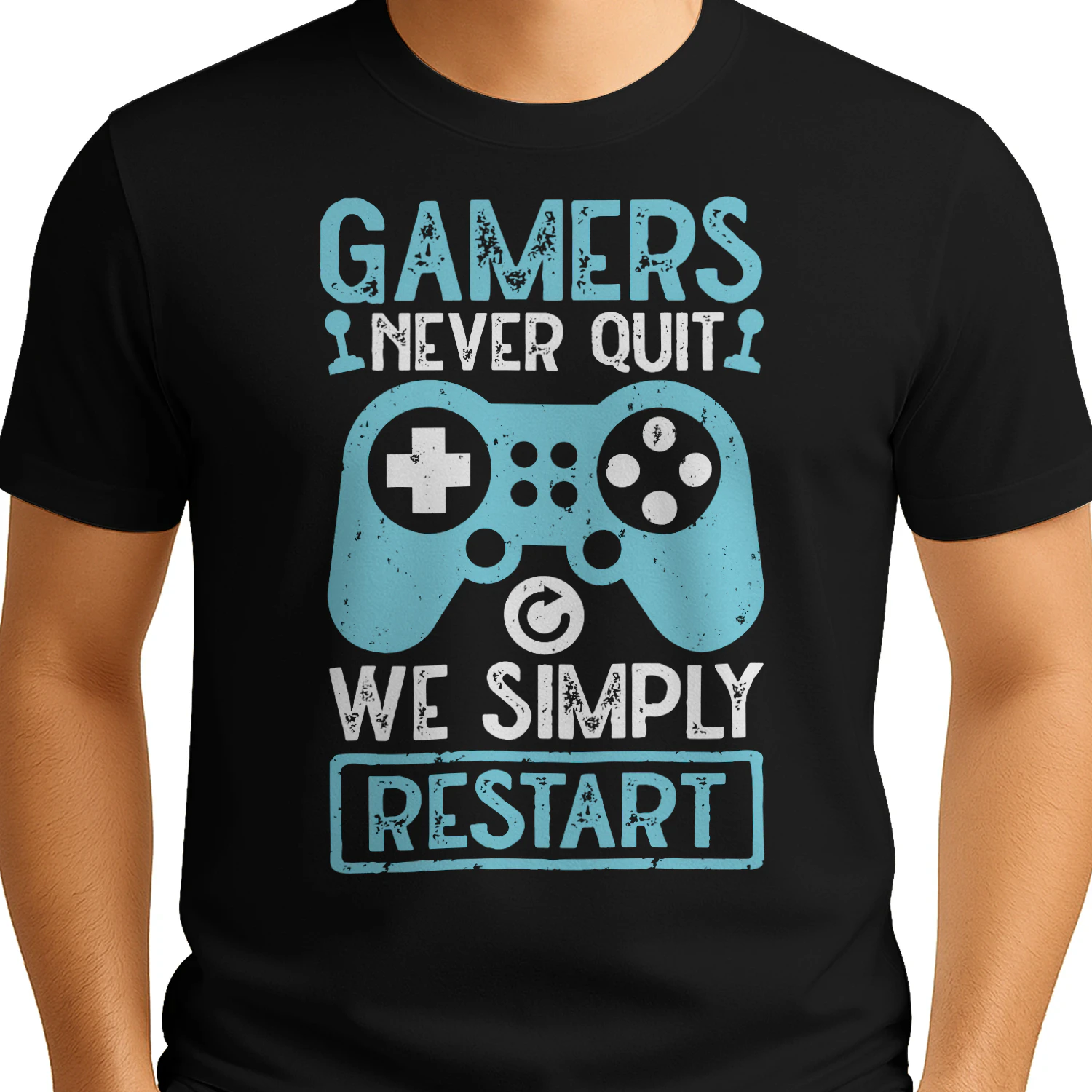 Gamers Never Quit We Simply Restart Controller T-Shirt