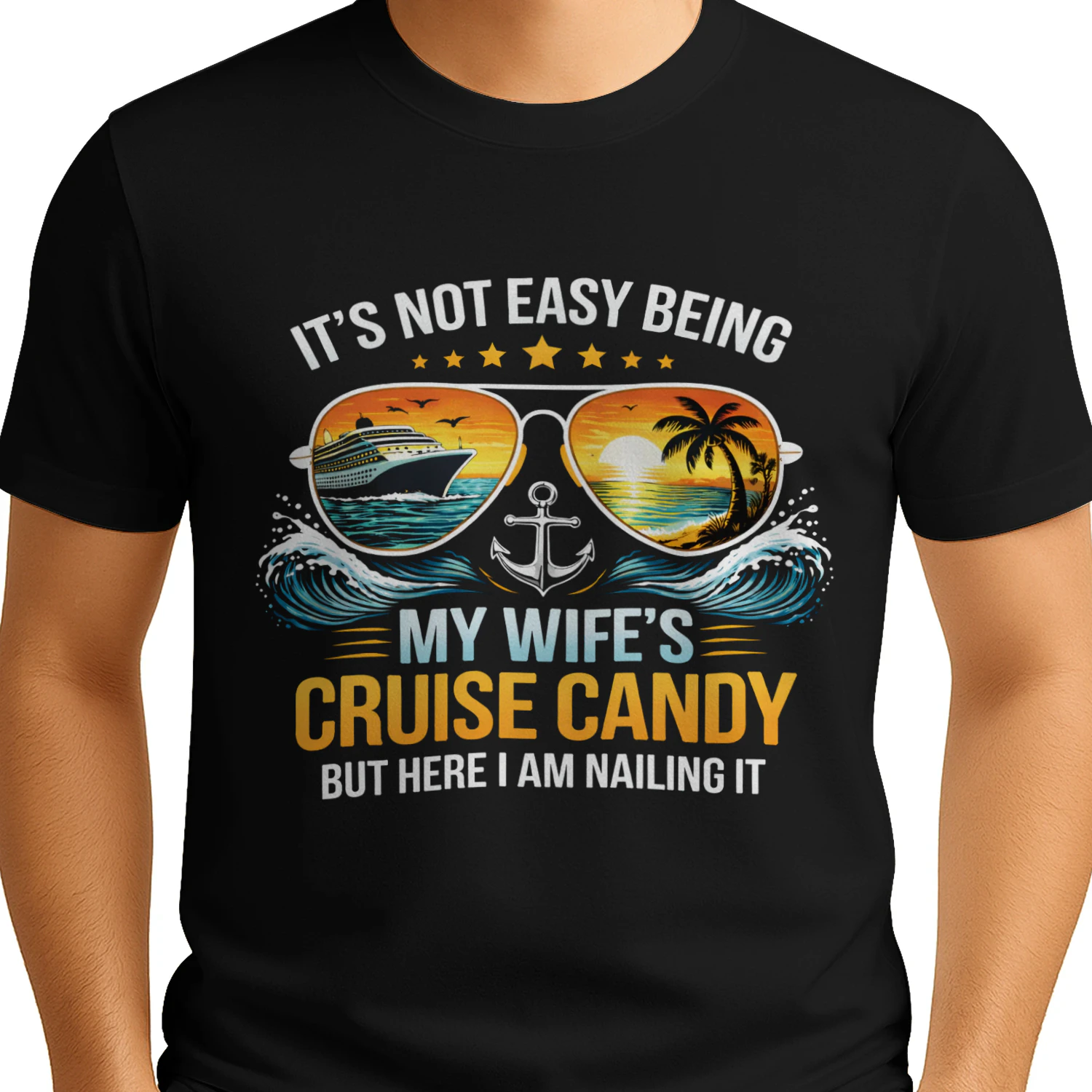 My Wife's Cruise Candy Funny Husband Vacation T-Shirt