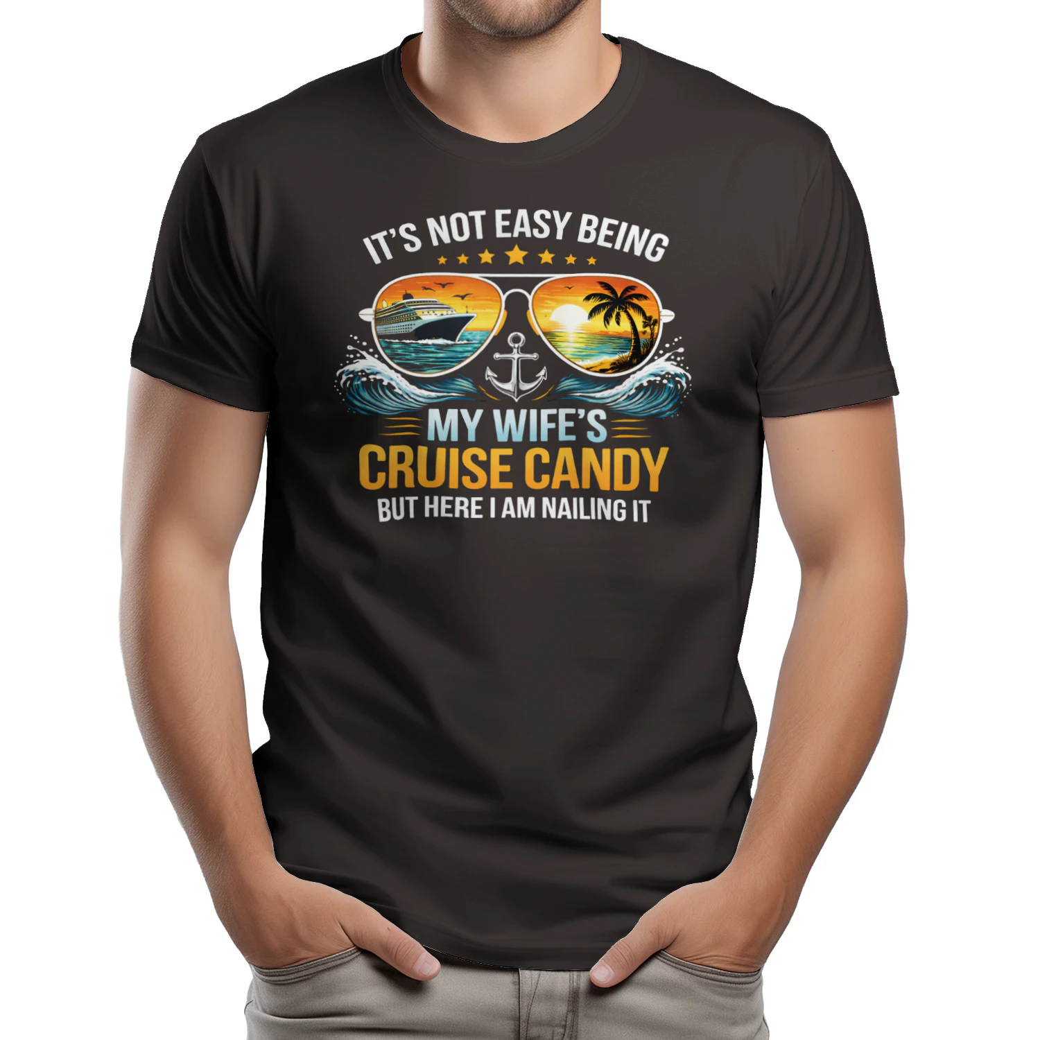 My Wife's Cruise Candy Funny Husband Vacation T-Shirt
