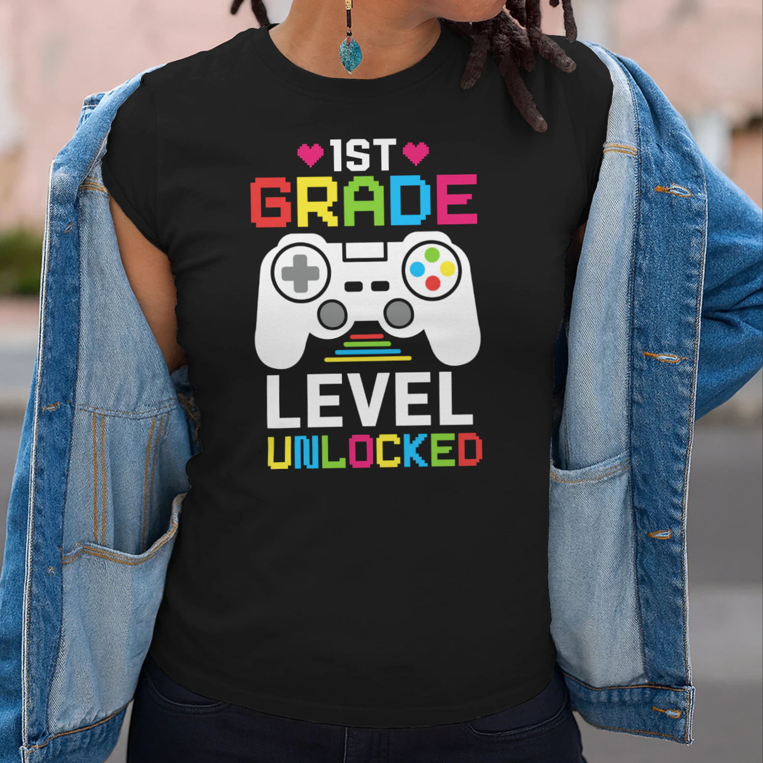1st Grade Level Unlocked Gamer Controller T-Shirt