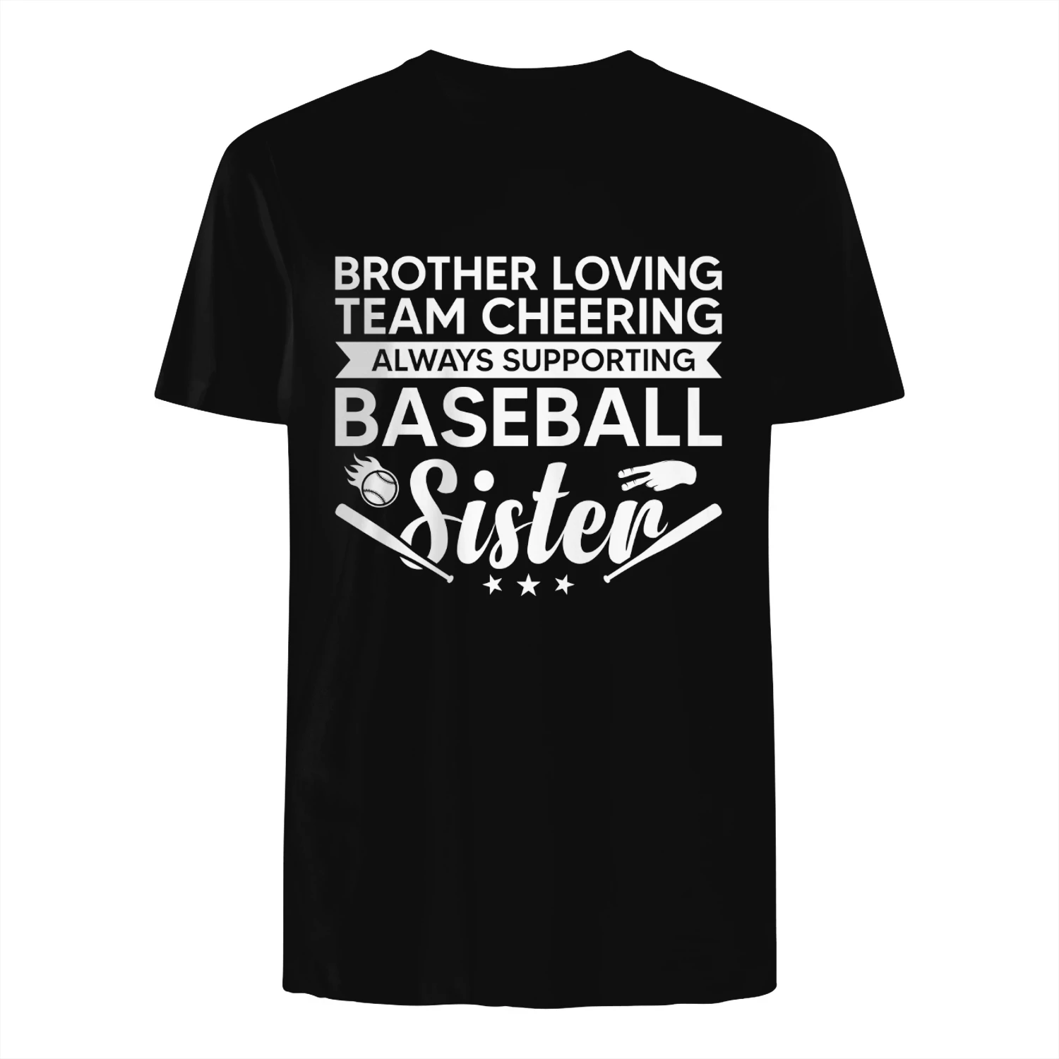 Brother Loving Baseball Sister Supporting Game Day T-Shirt