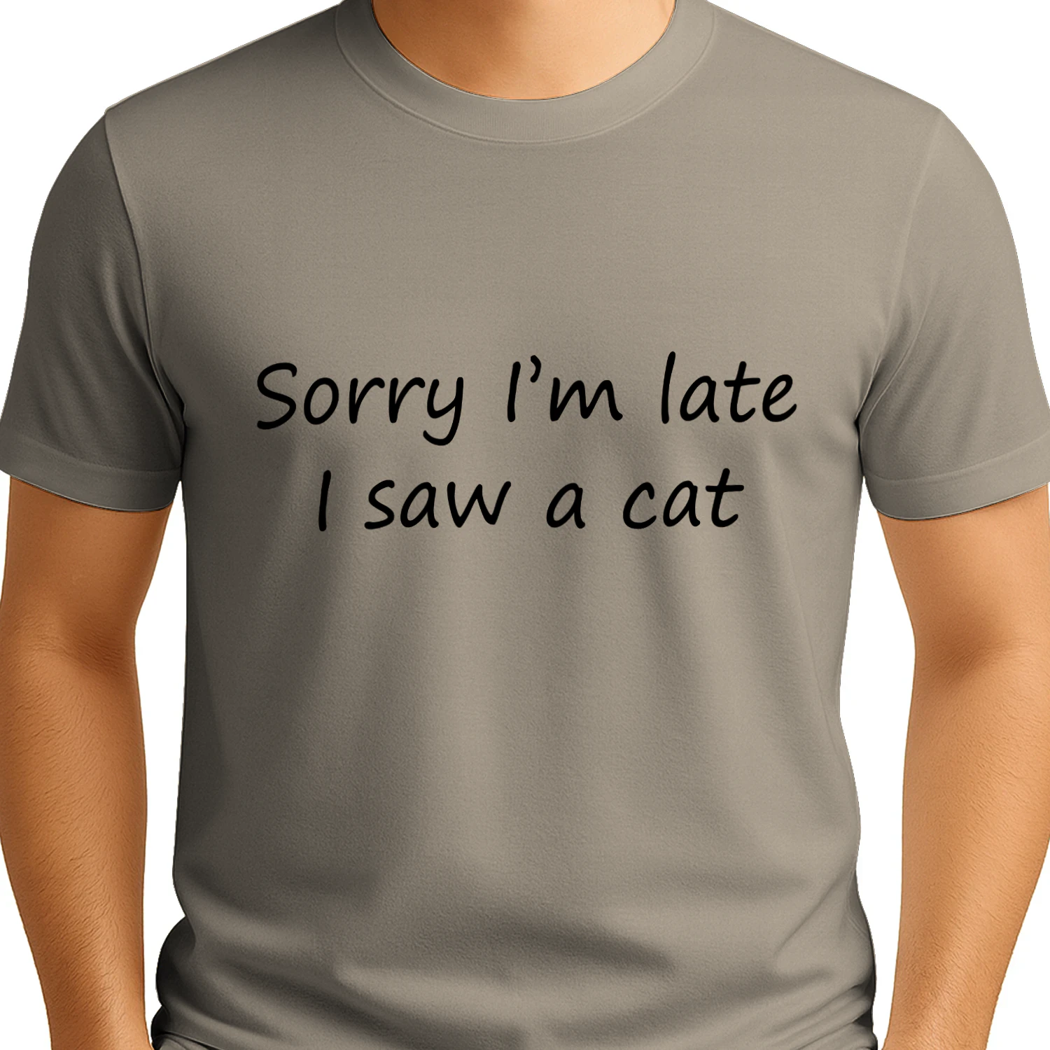 Sorry I'm Late I Saw A Cat Graphic T-Shirt
