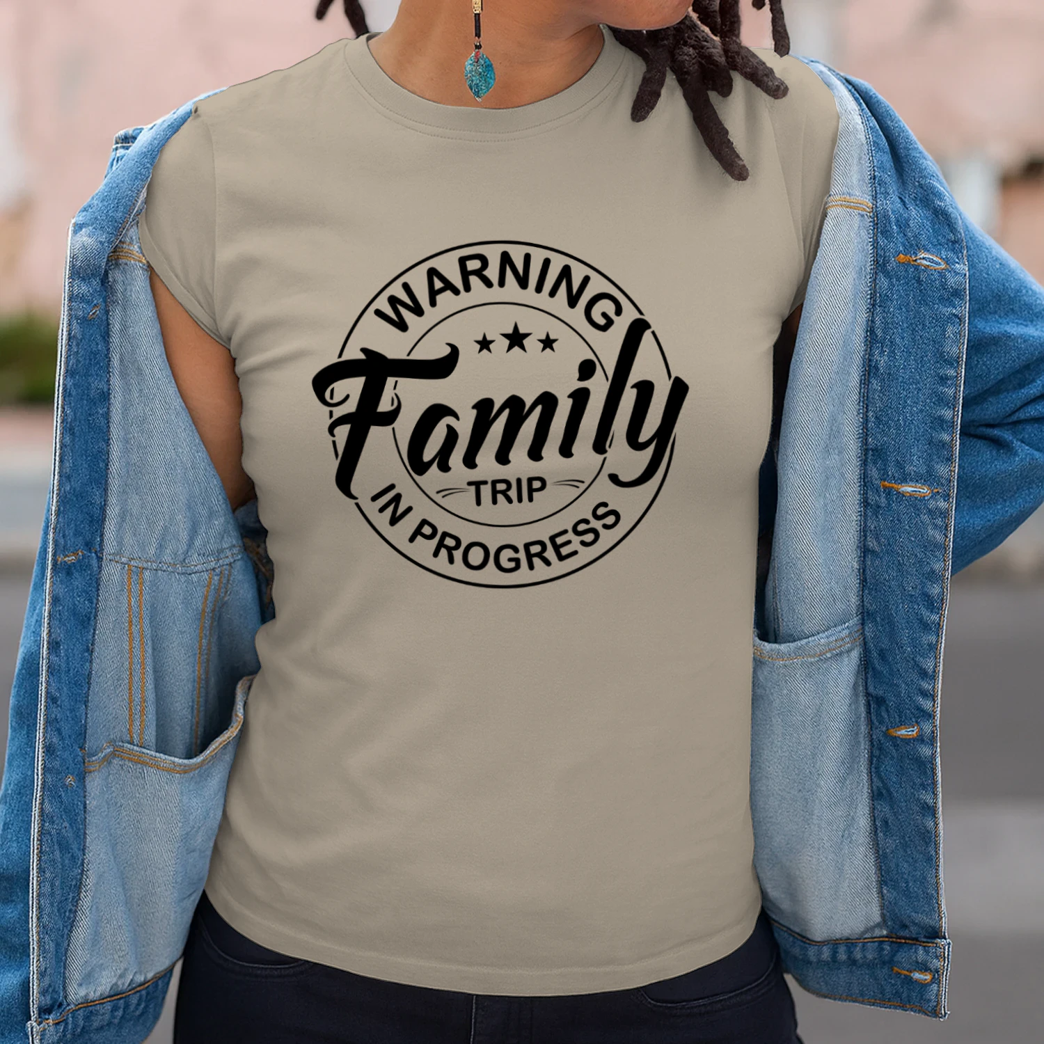 Warning Family Trip In Progress Graphic T-Shirt