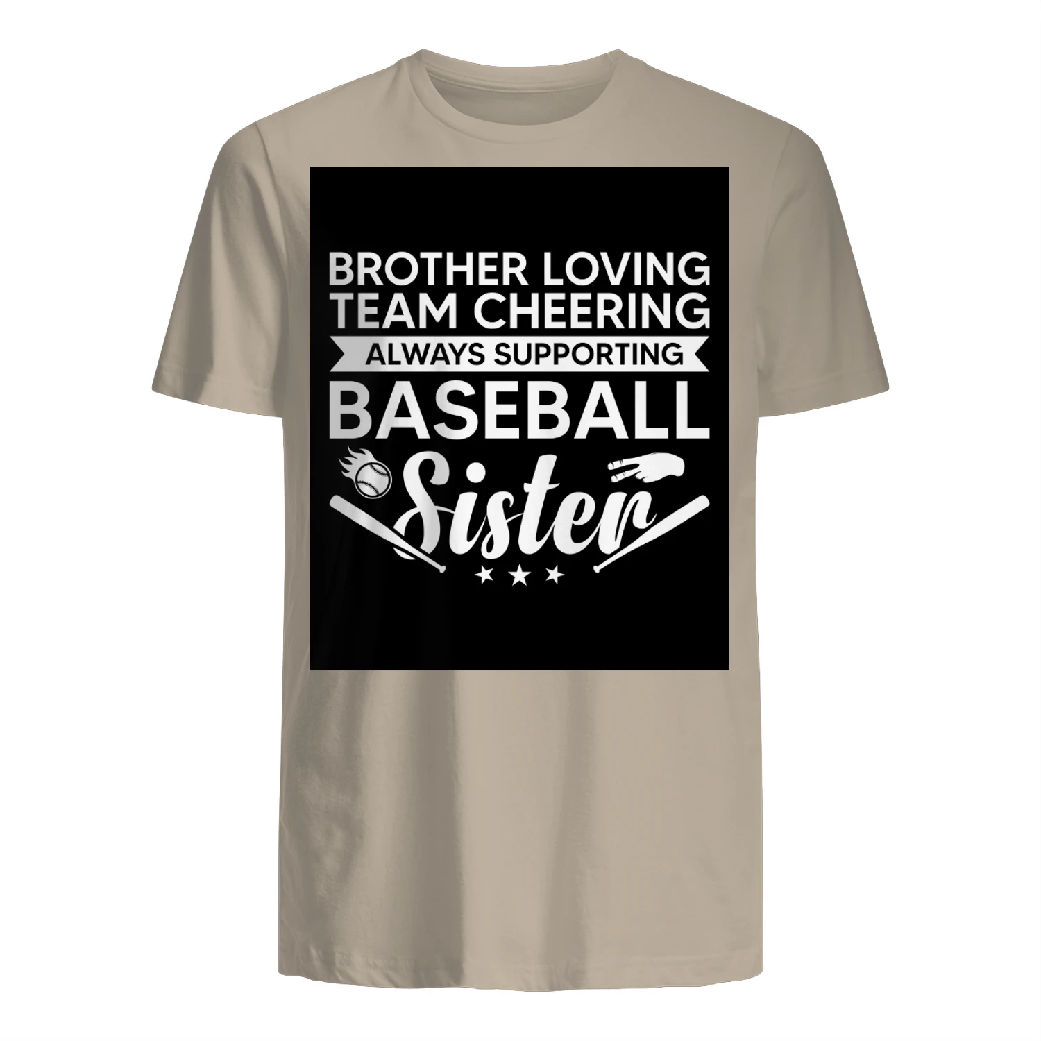 Brother Loving Baseball Sister Supporting Game Day T-Shirt