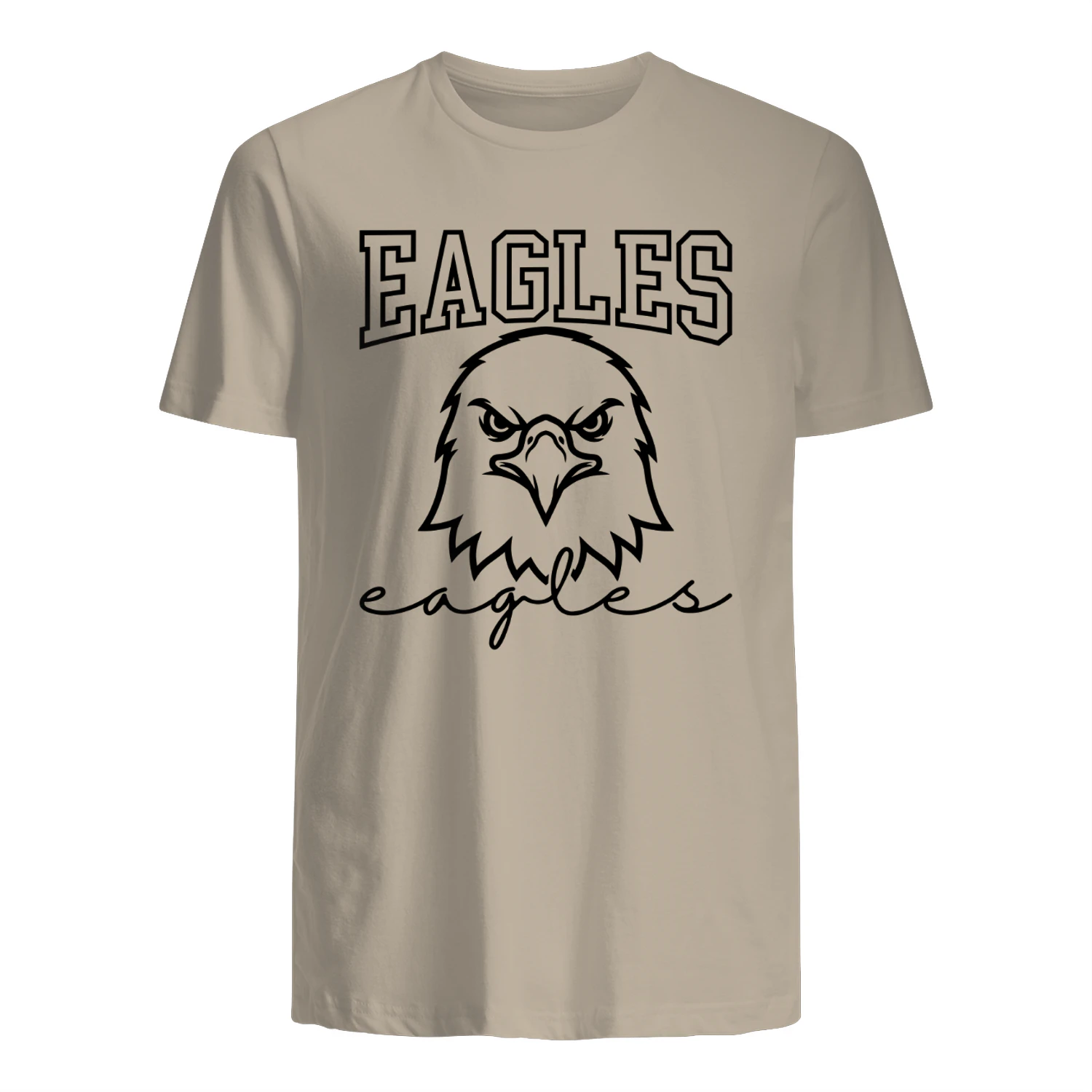 Eagles Mascot Varsity Script Head T-Shirt