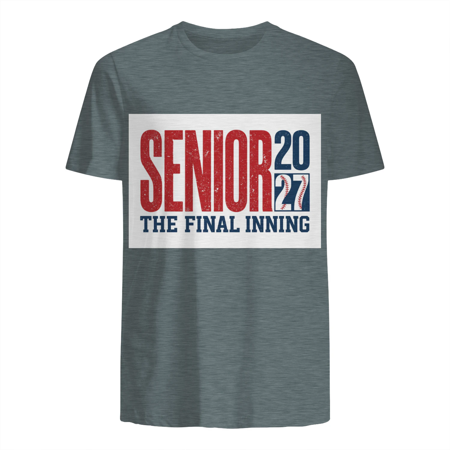 Senior 2027 The Final Inning Baseball Box Graphic T-Shirt