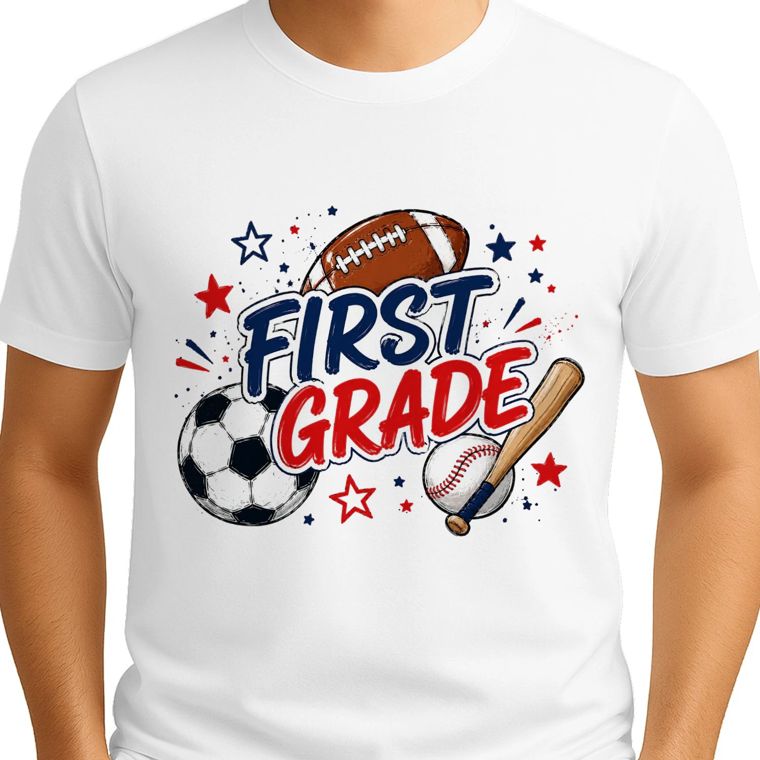 First Grade All Star Sports Back to School T-Shirt
