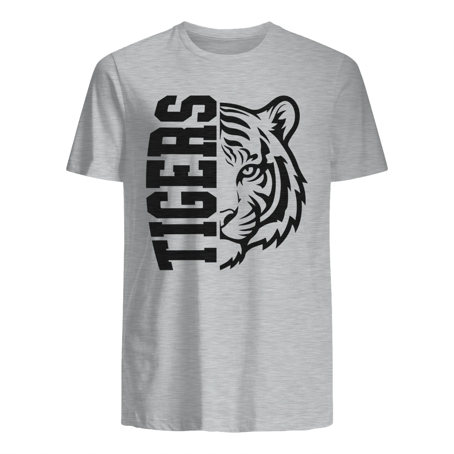 Tigers Half Face Split Mascot Sports T-Shirt