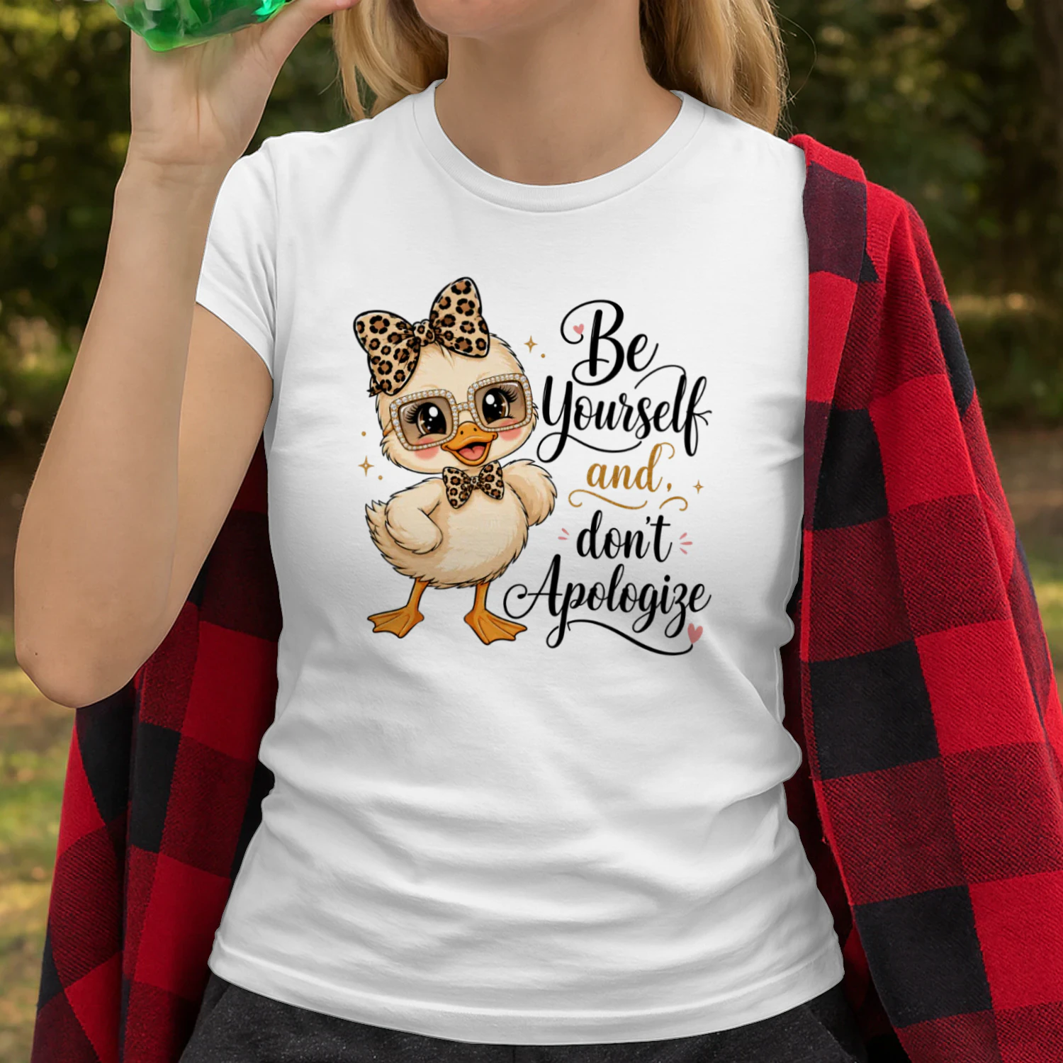 Be Yourself Don’t Apologize Cute Duck Girl Shirt