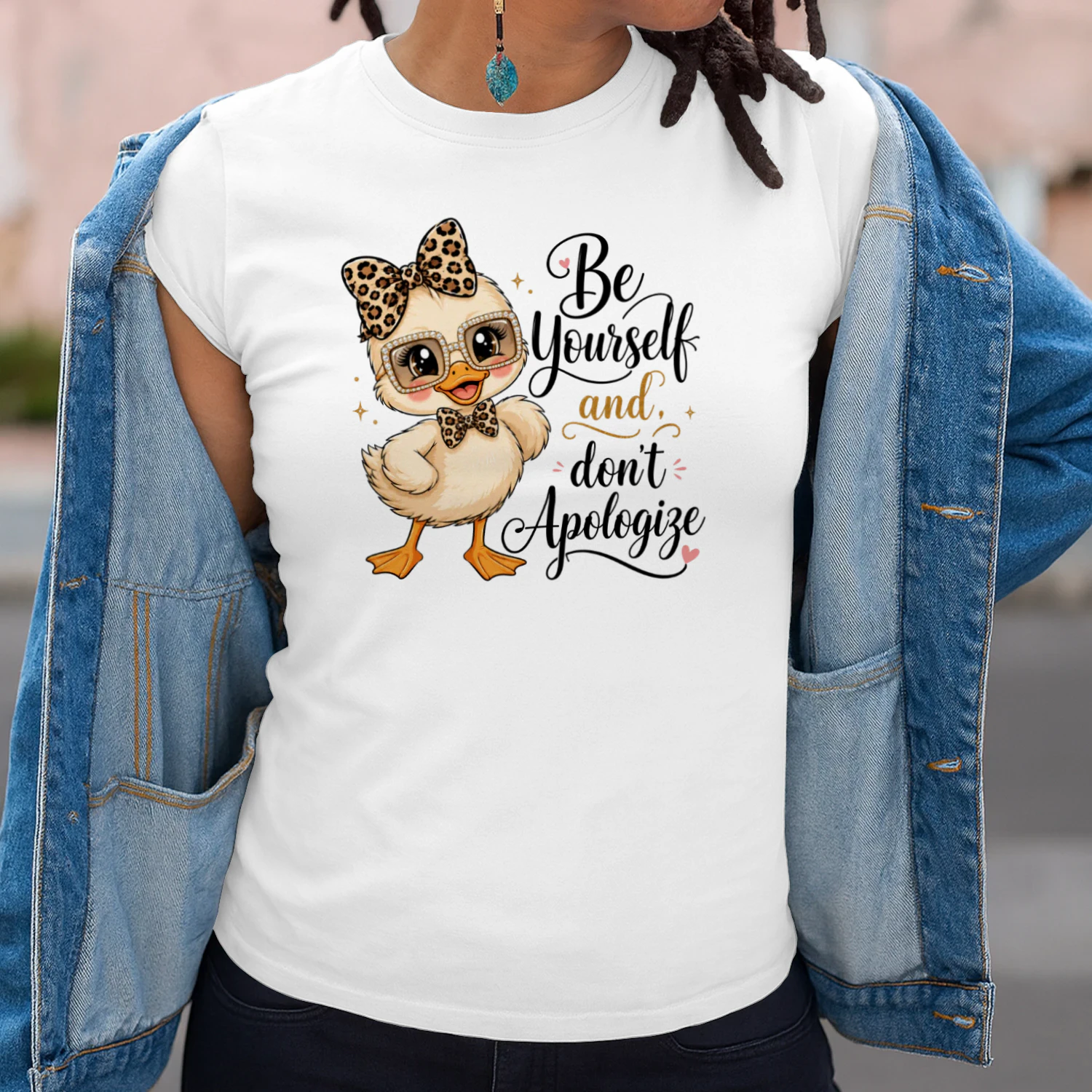 Be Yourself Don’t Apologize Cute Duck Girl Shirt