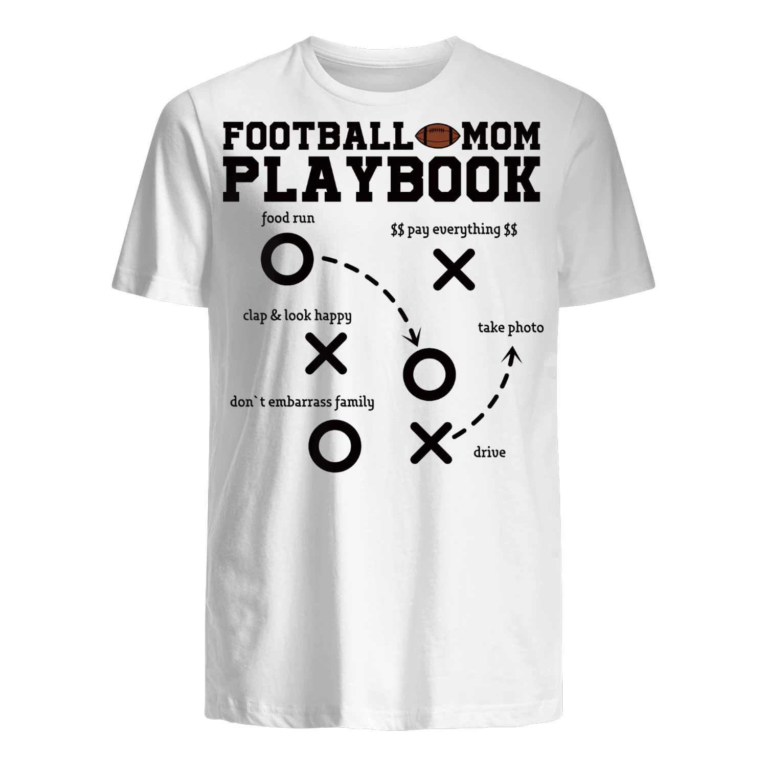 Football Mom Playbook Funny Sports Mom Shirt
