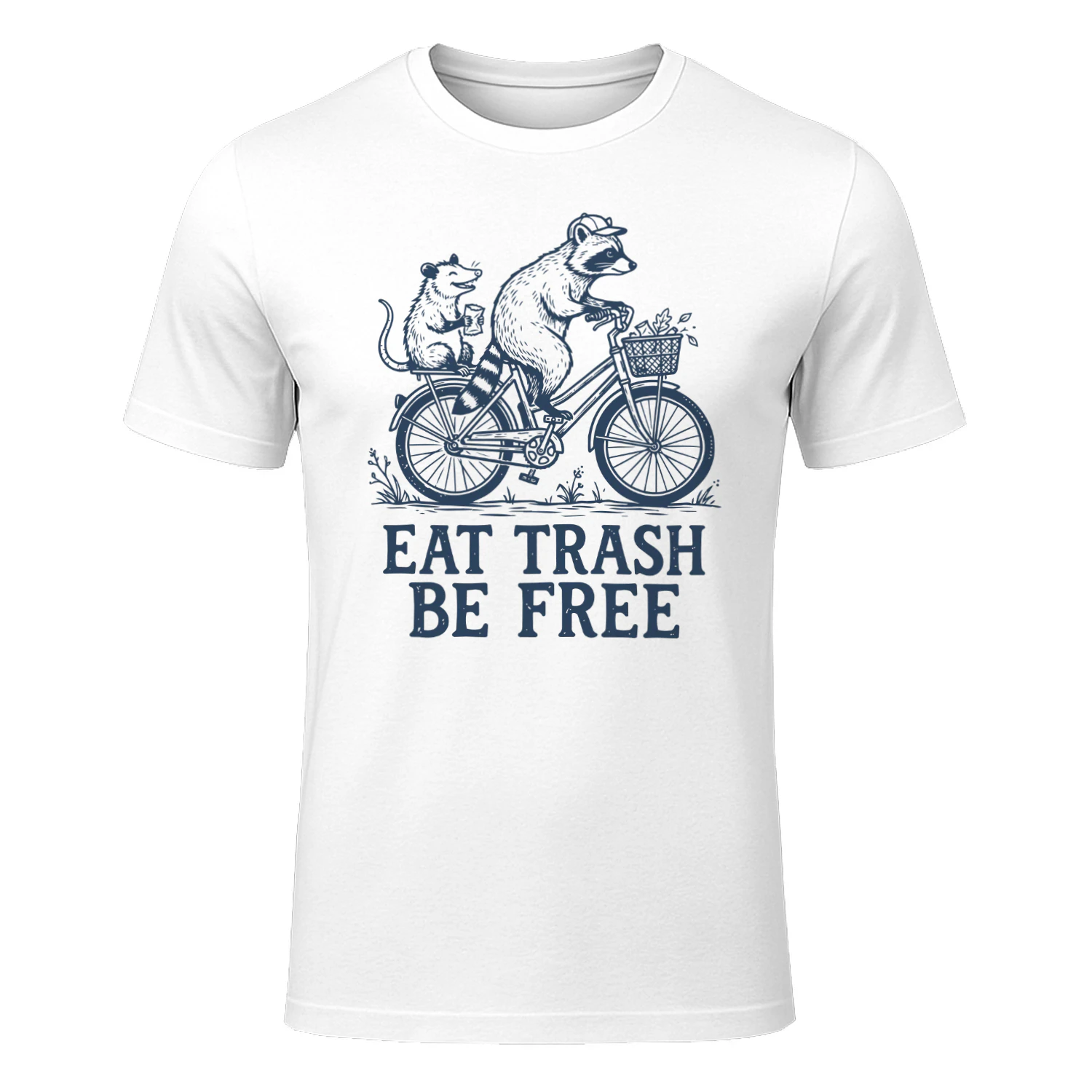 Eat Trash Be Free Funny Raccoon T-Shirt