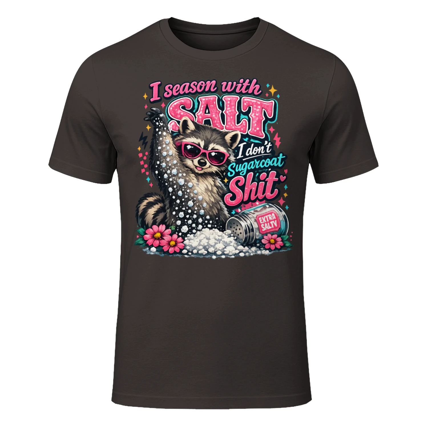 Salty Raccoon Funny Sarcastic Attitude T-Shirt