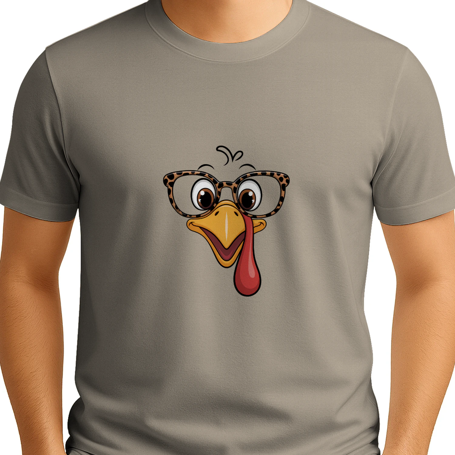 Funny Turkey With Glasses Thanksgiving T-Shirt