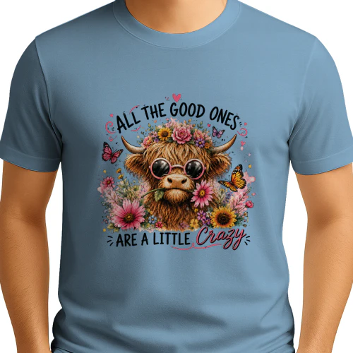 Highland Cow Little Crazy Floral