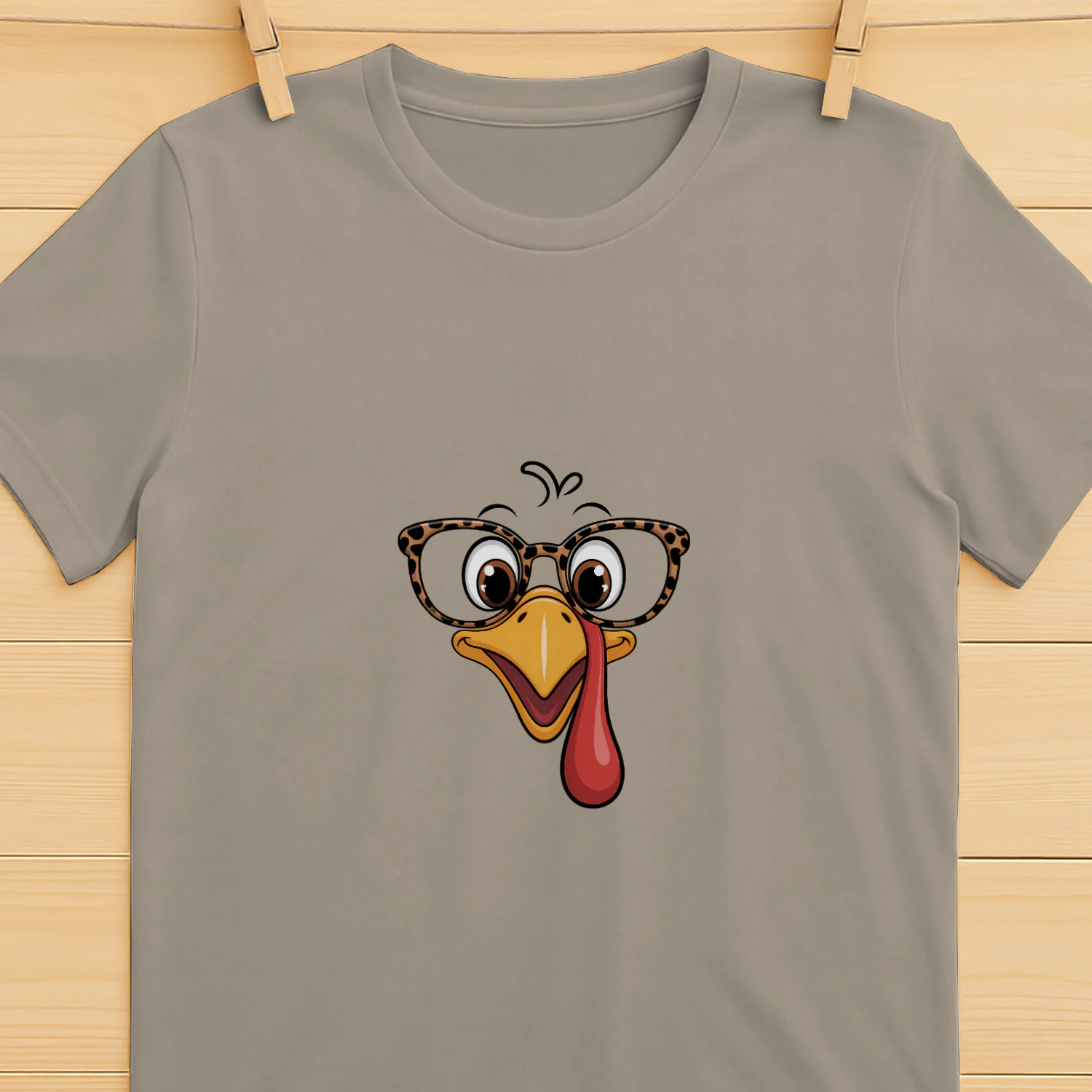Funny Turkey With Glasses Thanksgiving T-Shirt