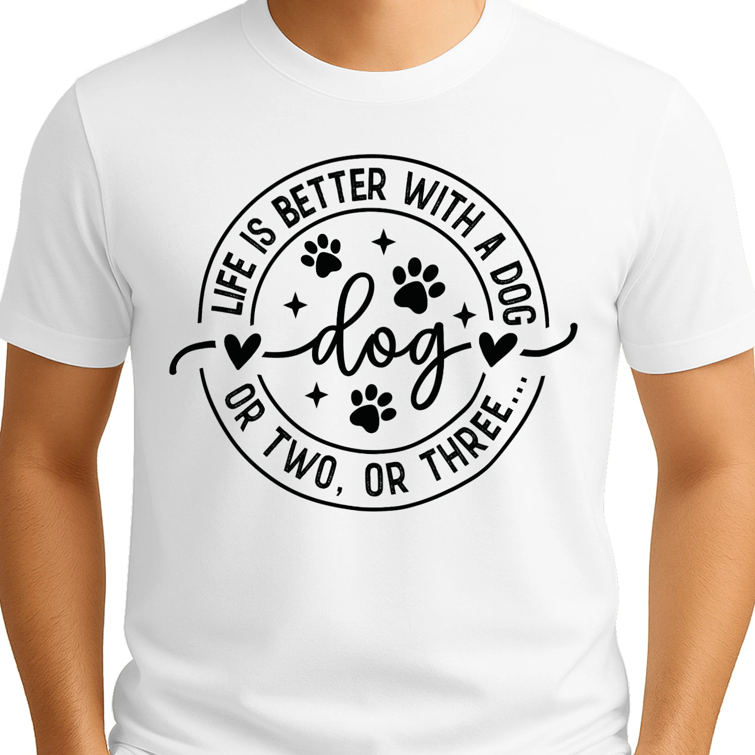 Life Is Better With A Dog Funny Dog Lover T-Shirt