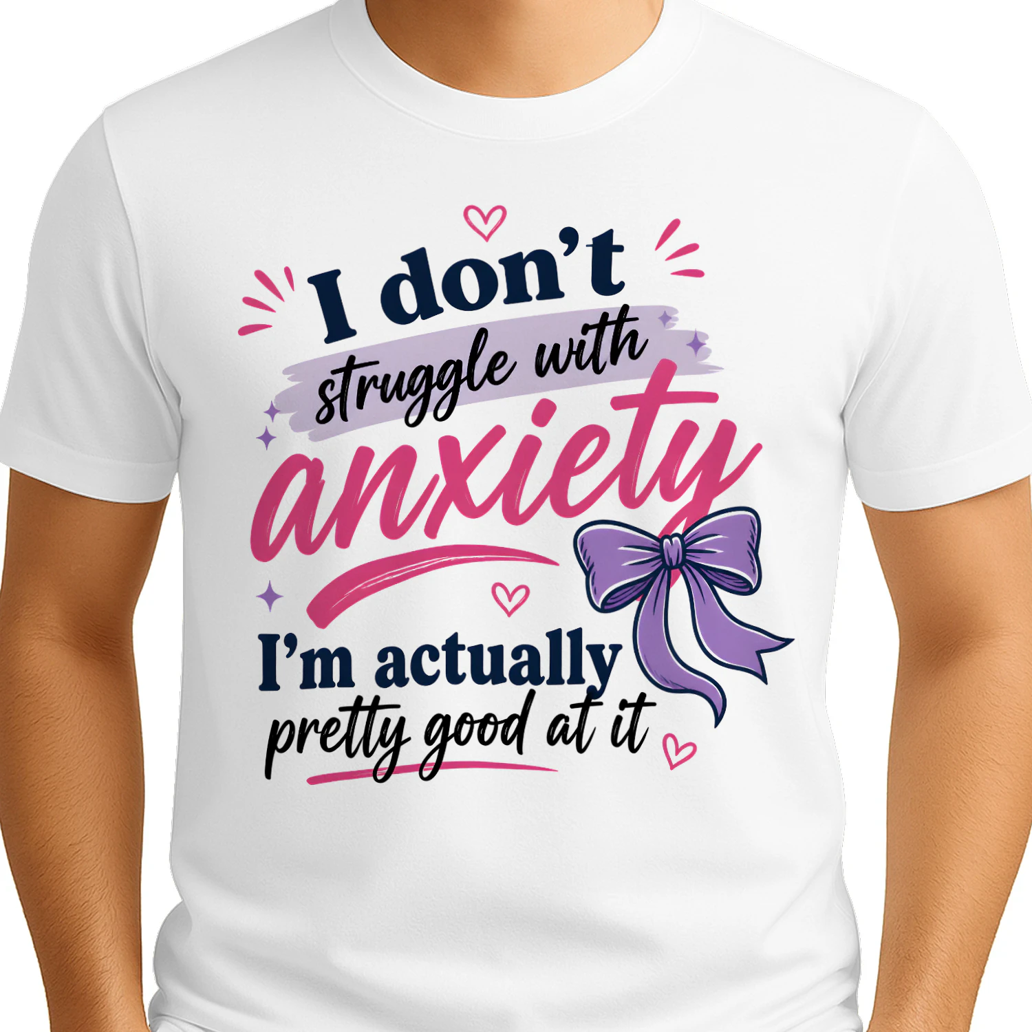 Pretty Good At Anxiety Funny Sarcastic T-Shirt