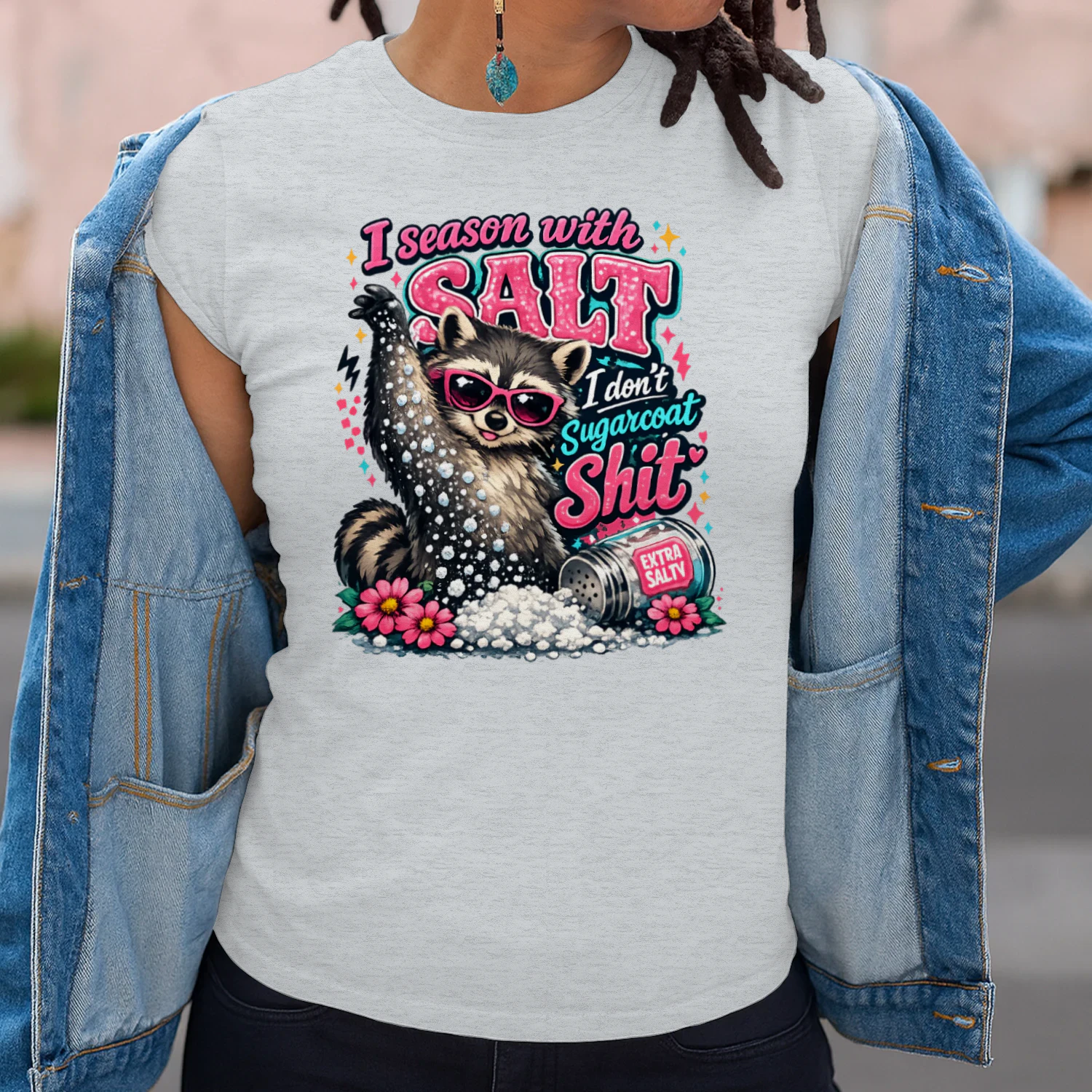 Salty Raccoon Funny Sarcastic Attitude T-Shirt