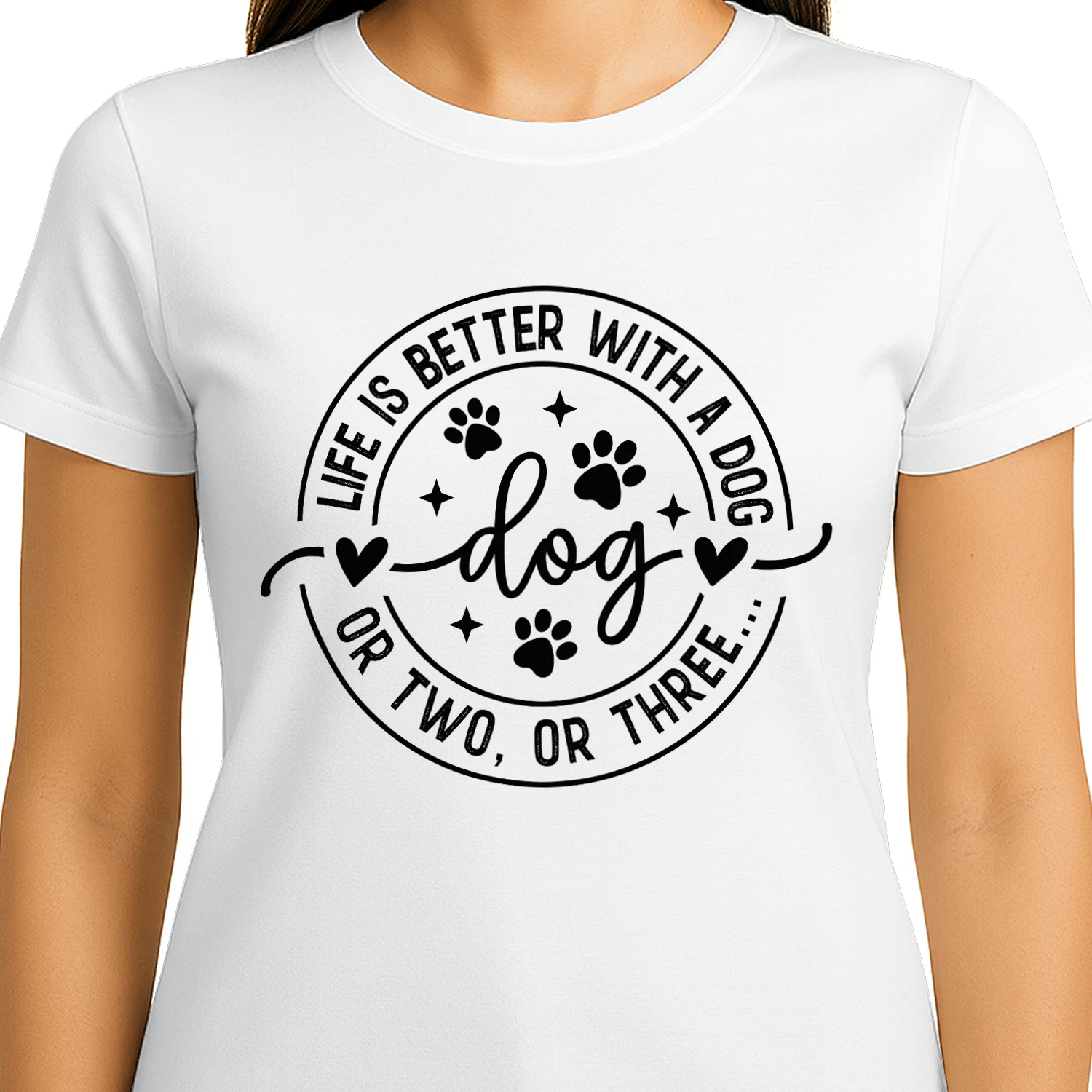 Life Is Better With A Dog Funny Dog Lover T-Shirt