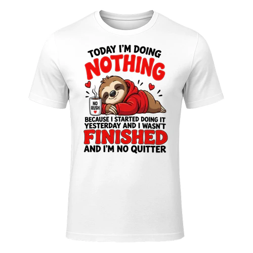 Doing Nothing Sloth Coffee Lazy