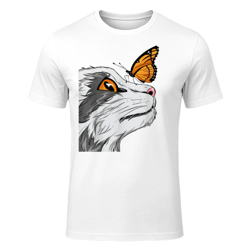 Cat And Butterfly – Nature Graphic