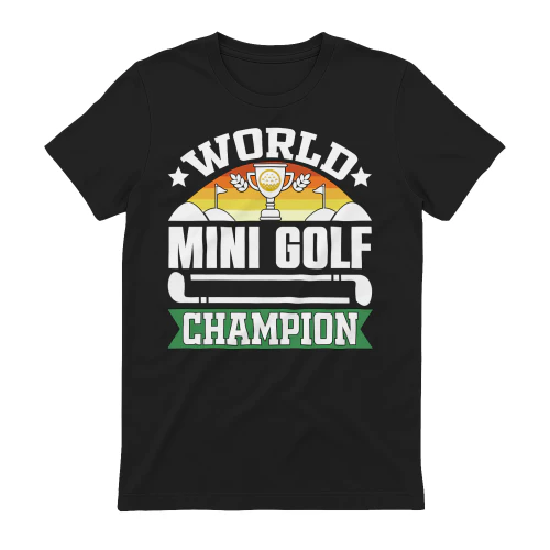 World Mini Golf Champion Retro Graphic T-Shirt