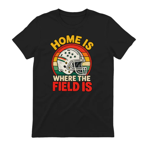 Home Is Where The Field Is Retro Football T-Shirt