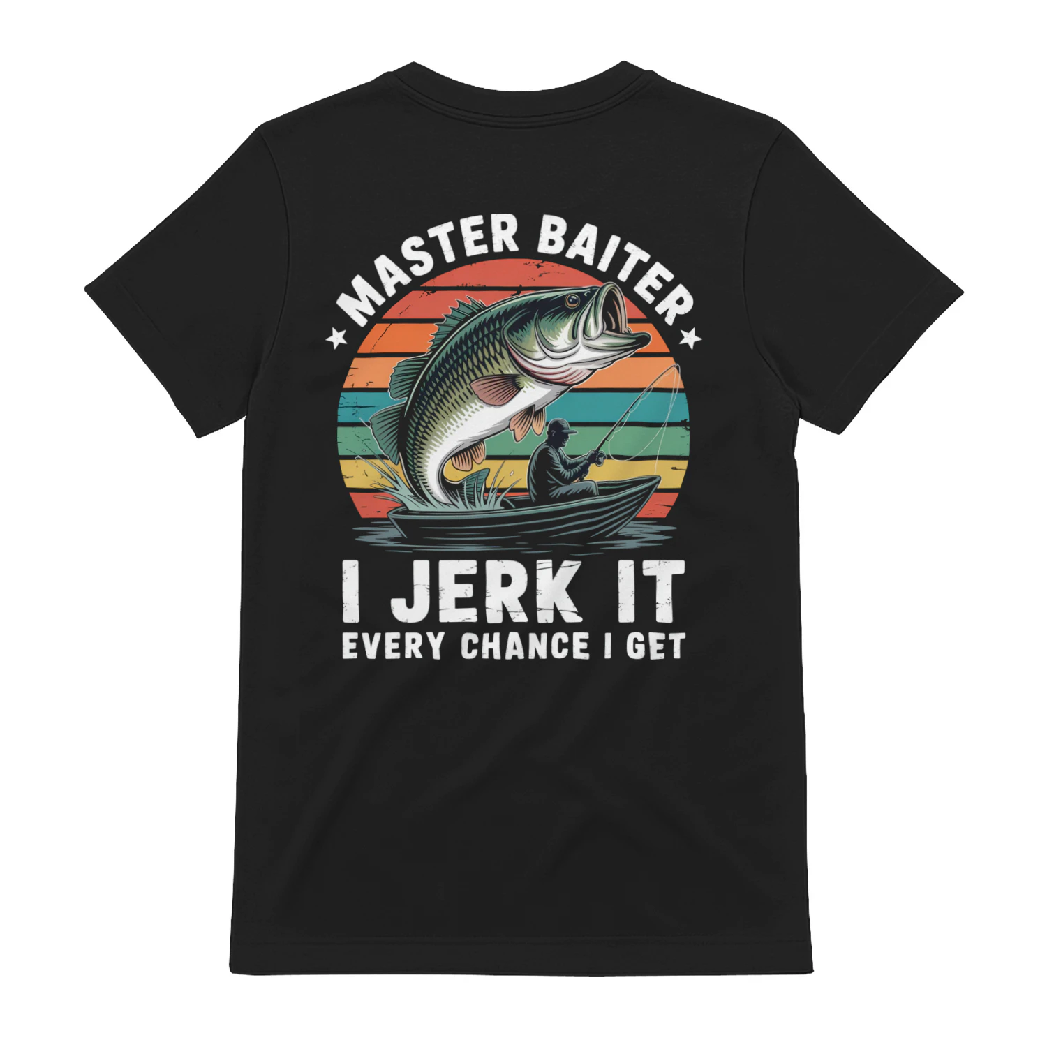 Master Baiter Retro Fishing Graphic T-Shirt