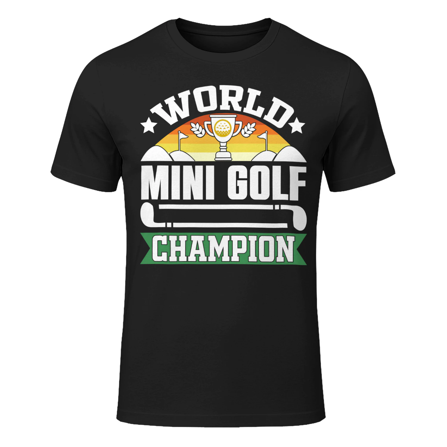 World Mini Golf Champion Retro Graphic T-Shirt