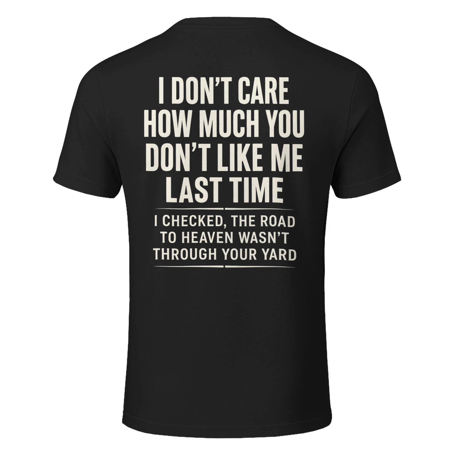 I Don't Care How Much You Don't Like Me Funny Sarcastic T-Shirt