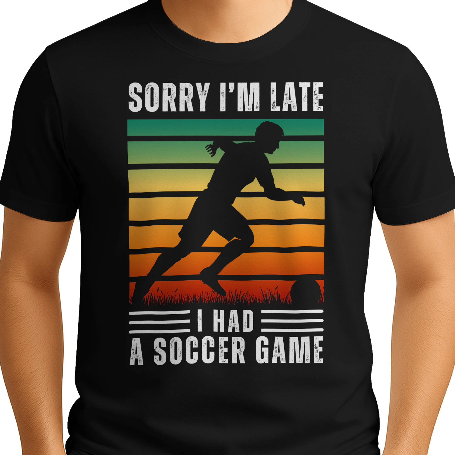 Sorry I'm Late I Had A Soccer Game Retro Vintage T-Shirt
